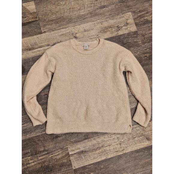 Cupcakes & Cashmere sherpa fluffy cloud sweater medium beige relaxed fit minimal - Picture 3 of 8